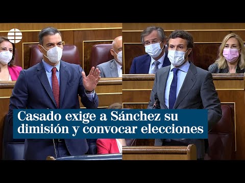 Casado exige a Sánchez su dimisión y convocar elecciones en un choque frontal por los indultos