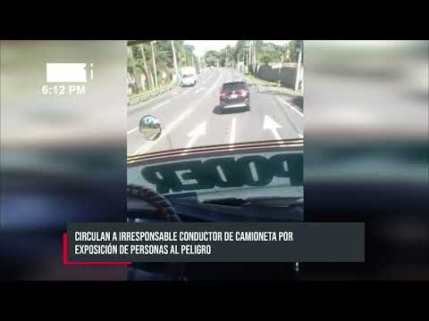 ¡Le pica! Captan a conductor «enfermo de la cabeza» en Carretera Sur (VIDEO) - Nicaragua