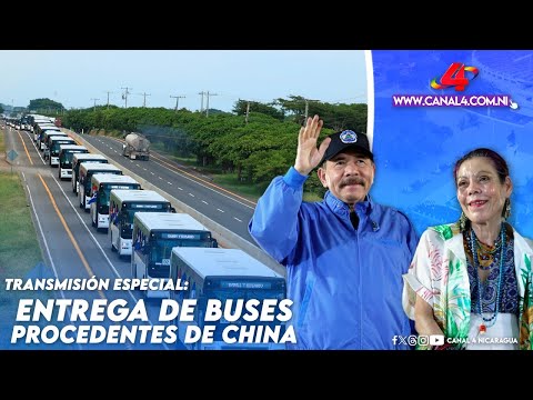 Comandante Daniel y Compañera Rosario entregan 250 buses para mejorar el transporte público