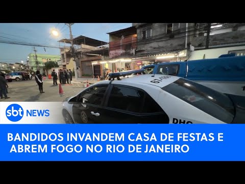 Criminosos invadem casa de festa na zona norte do Rio de Janeiro | #SBTNewsnaTV (15/04/24)