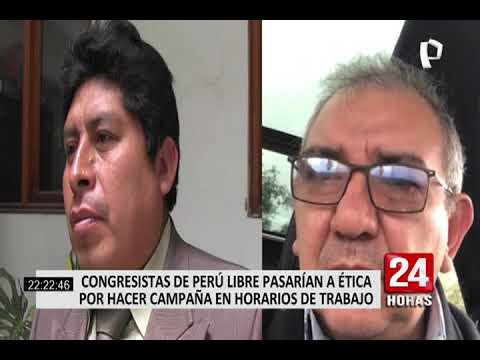 Congresistas de Perú Libre habrían realizado proselitismo político durante sus horas de trabajo
