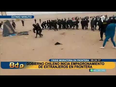 Gobierno chileno inicia empadronamiento de migrantes indocumentados en frontera con Perú