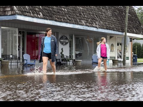 North Carolina town wakes up to flooded downtown after downpour from Debby