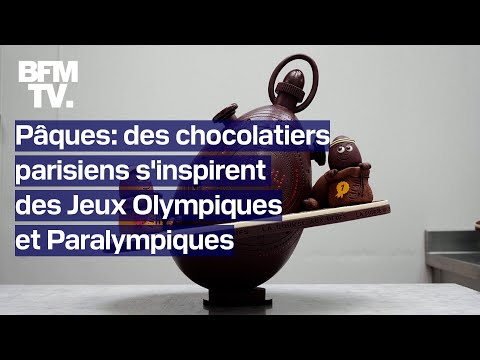 Pâques: des chocolatiers parisiens s'inspirent des Jeux pour leurs créations en chocolat