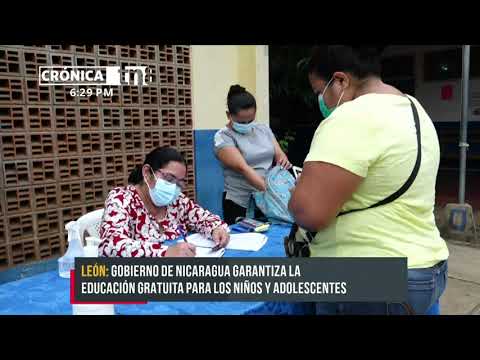 Inicia matrícula del año lectivo 2022 en el departamento de León - Nicaragua