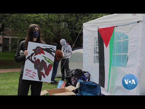 Manifestantes de acampamentos pró-palestinianos mantêm-se em ambas as costas dos EUA