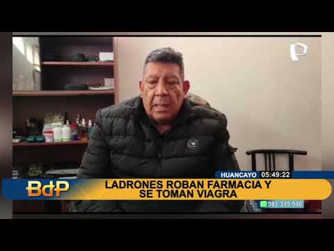 Huancayo: delincuentes asaltan farmacia y aprovecharon para llevarse Viagra