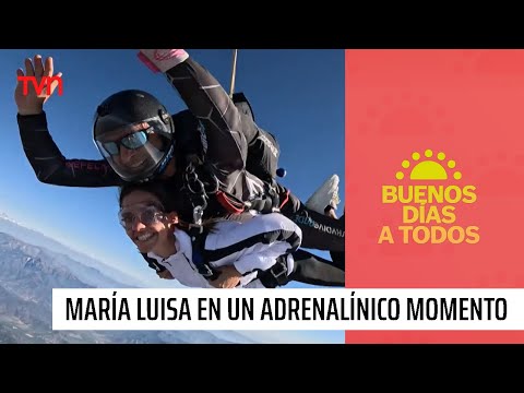 ¡Audaz y sin miedo! María Luisa Godoy se atrevió a tirarse en paracaídas | Buenos días a todos