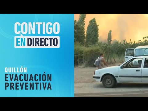 INCENDIO EN QUILLÓN: Evacuación preventiva en sector Santa Ana y San Ramón - Contigo en Directo