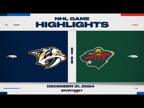 NHL Highlights | Predators vs. Wild - December 31, 2024