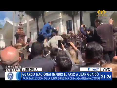Guardia Nacional impidió el paso a Juan Guaidó para ingresar al Parlamento