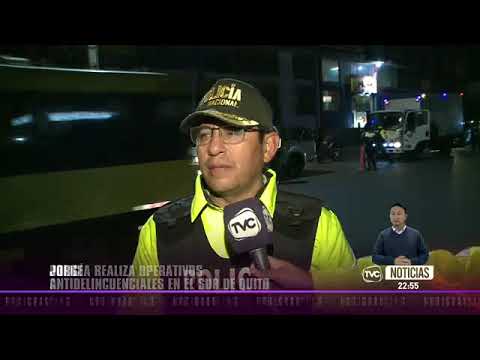 Policía realiza operativos antidelincuentes en el sur de Quito