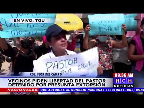 ¡Plantón! Vecinos de la Flor del Campo exigen liberación de pastor acusado de extorsión