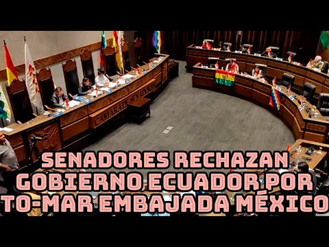 CAMARA DE SENADORES POR MAYORIA RECHAZAN INTERV3NCION DE LA EMBAJADA DE MÉXICO EN ECUADOR..