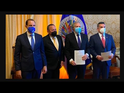 La foto de la vergüenza entre los líderes del PRIAN y Luis Almagro, presidente de la OEA: Ronquillo