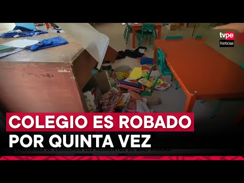 Piura: sujetos roban en colegio y se llevan 10 mil soles en material escolar