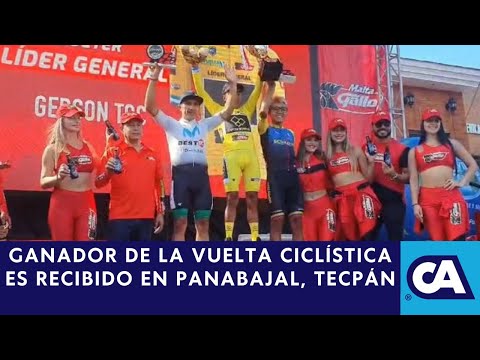 Familiares y amigos recibieron al campeón de la Vuelta Ciclista edición 62 Gerson Toc