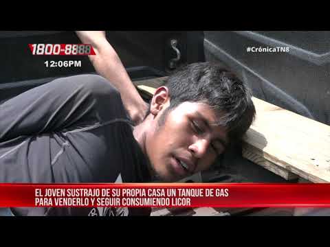Joven es detenido por robar tanque de gas a su propia familia en Managua - Nicaragua