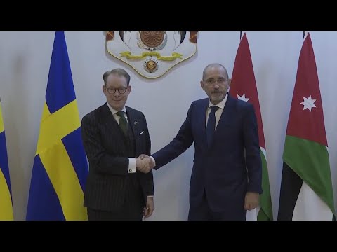 Sweden FM Billström and Jordan counterpart al-Safadi comment after talks in Amman