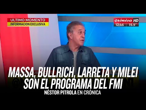 Massa, Bullrich, Larreta y Milei son el programa del FMI // Néstor Pitrola