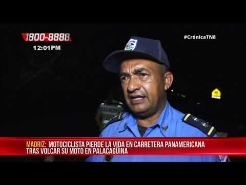 Motociclista pierde la vida tras volcarse con su moto en Madriz - Nicaragua
