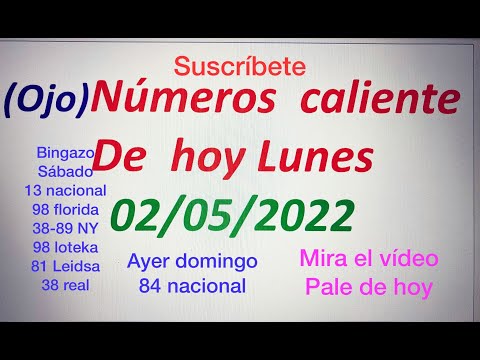 NUMEROS PERFECTO PARA HOY 02 DE MAYO 2022 , NUMEROS PARA  GANAR EN LAS LOTERIAS