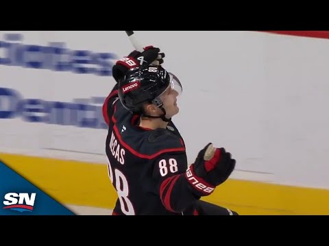 Martin Necas Bangs Home Loose Puck To Give Hurricanes Lead In Final Minute vs. Flyers