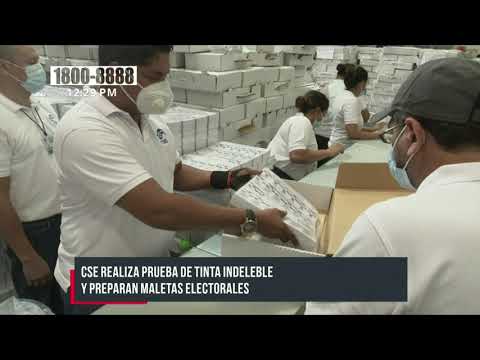 CSE realiza prueba de tinta indeleble y prepara envío de maletas electorales - Nicaragua