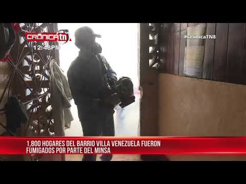 Lucha antiepidémica en el barrio Villa Libertad, Managua - Nicaragua
