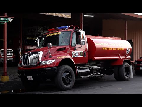 Trasladan camiones para nueva estación de bomberos en Sabana Grande