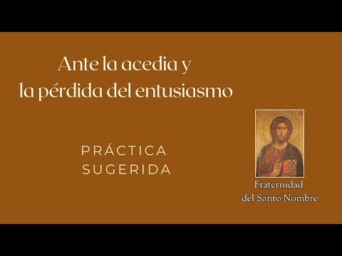 Ante la acedia y la pérdida del entusiasmo - Prácticas sugeridas con Anne - 5 de agosto de 2024 -