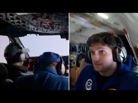 Dramático video en el ojo de Milton: lo que observó el avión cazahuracanes