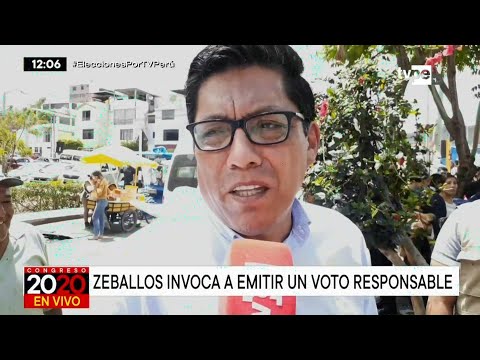 Vicente Zeballos a la población: “Su voto es importante”