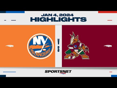 NHL Highlights | Islanders vs. Coyotes - January 4, 2024