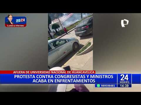 Tensión en Huancavelica: Estudiantes y policías se enfrentan durante protestas