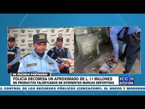 ¡Más de 11 millones de lempiras! en decomiso de mercaderia supestamente falsa en Puerto Cortés