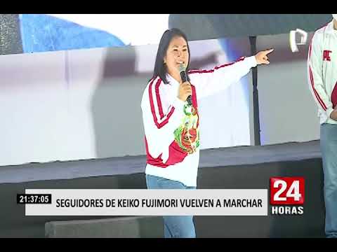 Cercado de Lima: seguidores de Keiko Fujimori vuelven a marchar