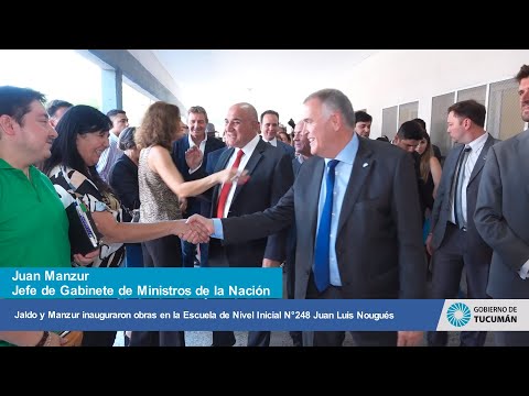 Jaldo y Manzur inauguraron obras en la Escuela de Nivel Inicial N°248 Juan Luis Nougués