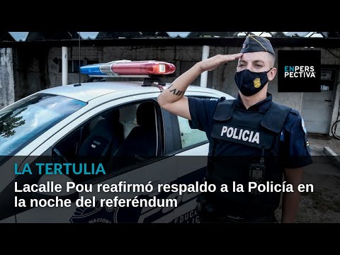 Policía: Lacalle Pou reafirmó su respaldo a la institución policial en la noche del referéndum