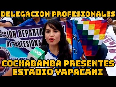 DIRECCIÓN DEPARTAMENTAL PROFESIONALES COCHABAMBA YA SE ENCUENTRAN PRESENTE ESTADIO YAPACANI..