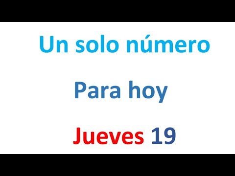 Un solo número para hoy Jueves 19 de septiembre, El campeón de los números