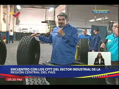 Maduro reunido con trabajadores de antigua Goodyear (neumáticos o cauchos Black Eagle), 18 mayo 2023