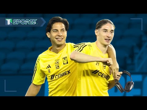 La ALEGRI?A de Diego Lainez y Marcelo Flores previo a la Campeones Cup entre Tigres y LAFC