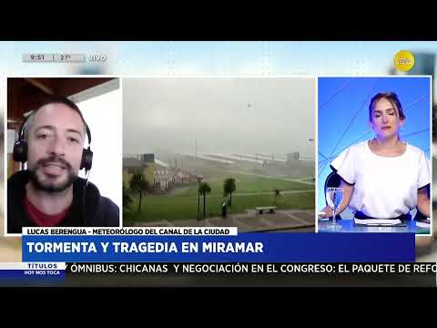 Tragedia en Miramar: murió un joven al caerle un árbol ? HNT con Hugo Macchiavelli ? 10-01-24