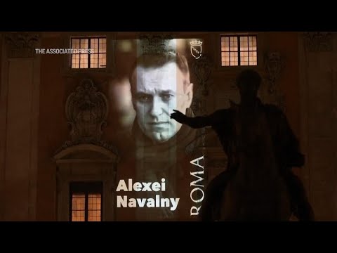 Hundreds attend candlelit vigil in Rome after death of Alexei Navalny