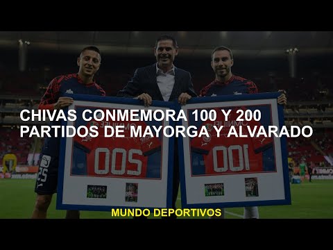 Chivas conmemora 100 y 200 juegos de Mayorga y Alvarado