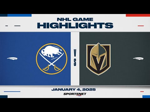 NHL Highlights | Sabres vs. Golden Knights - January 4, 2025