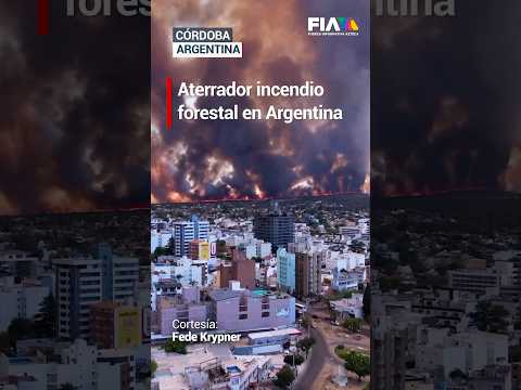 Devastador incendio forestal en la Villa de Carlos Paz de Córdoba, Argentina