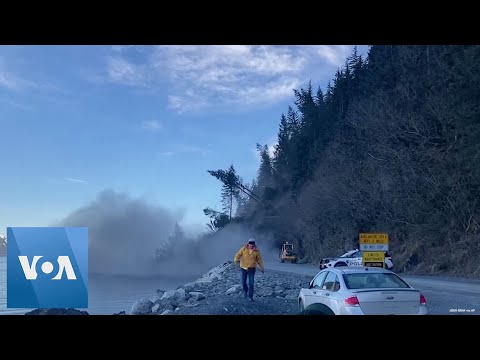 🔵Alaska Landslide Blocks Main Access Road