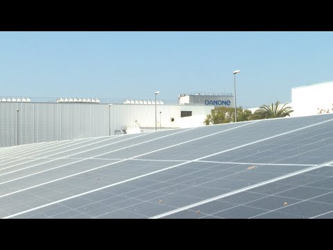 Danone realiza en la planta de Aldaia su primera instalación de placas solares en España